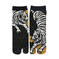WagoKoro Socks - Tabi - Tiger White Black and Orange 1 Pair 25-28cm
