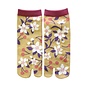 WagoKoro Socks - Tabi - Pattern of White Sakura and Yellow Cherries 1 Pair 23-25cm