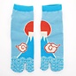 WagoKoro Socks - Tabi - Mount Fuji with Clouds Blue and Red 1 Pair 25-28cm