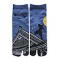 WagoKoro Socks - Tabi - Ninja On the Roof In the Night Blue and Black 1 Pair 25-28cm
