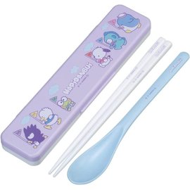 Skater Ustensils - Sanrio Hapidanbui - The Parade Set of Spoon and Chopsticks 18cm with Case
