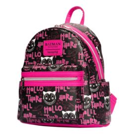 Loungefly Mini Backpack - Batman Returns - Catwoman Hello There Black and Pink Faux Leather *Entertainment Earth Exclusive*