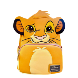 Loungefly Mini Sac à Dos - Disney Le Roi Lion - Visage de Simba en Faux Cuir