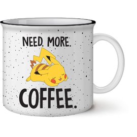 Silver Buffalo Mug - Pokémon - Pikachu Sleeping "Need. More. Coffee. " 20oz