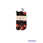 TOHOSEIKYOU Chaussettes - Tabi - Motif de Fleurs Rouges et Noires 1 Paire 23-25cm