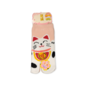INASAKA MERIYASU Socks - Tabi - Maneki-Neko Pink 1 Pair 16-22cm
