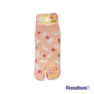 INASAKA MERIYASU Socks - Tabi - White Bunny Pattern and Pink Sakura 1 Pair 16-22cm
