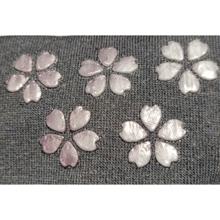 INASAKA MERIYASU Chaussettes - Tabi - "Sakura Saku" Noires Avec Coussin Anti-Dérappant Sakura 1 Paire 22-25cm