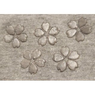 INASAKA MERIYASU Socks - Tabi - "Sakura Saku" Gray With Sakura Non-Slip Pad 1 Pair 22-25cm