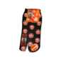 INASAKA MERIYASU Chaussettes - Tabi - Motif de Daruma Noires Avec Coussin Anti-Dérappant Sakura 1 Paire 22-25cm