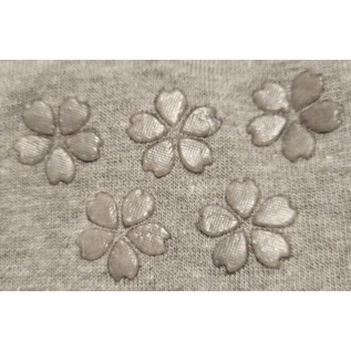 INASAKA MERIYASU Socks - Tabi - Daruma Gray Pattern With Sakura Non-Slip Pad 1 Pair 22-25cm