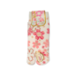INASAKA MERIYASU Socks - Tabi - Various Shaped Pink Sakura Pattern White 1 Pair 22-25cm