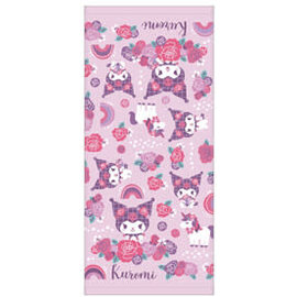Sanrio Towel - Sanrio Hello Kitty - Kuromi with Flowers and Unicorns Scandinavian 34x75cm