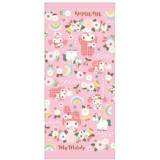Sanrio Towel - Sanrio Hello Kitty - My Melody with Flowers and Unicorns Scandinavian 34x75cm