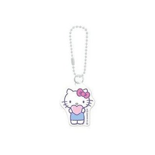 Crux Porte-clés - Sanrio Characters - Chibi Hello Kitty avec Coeur Mini Breloque en Acrylique Kihoruda