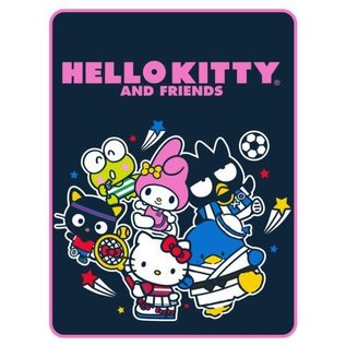 Bioworld Blanket - Sanrio Hello Kitty and Friends - Sport Group Throw Plush 45" X 60"