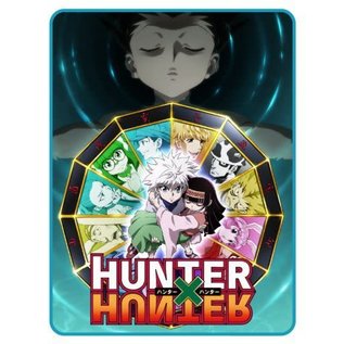 Bioworld Couverture - Hunter X Hunter - Haruka Dans Les Bras de Killua et Les 12 Zodiaques Devant Gon Jeté en Peluche 114cm X 152cm