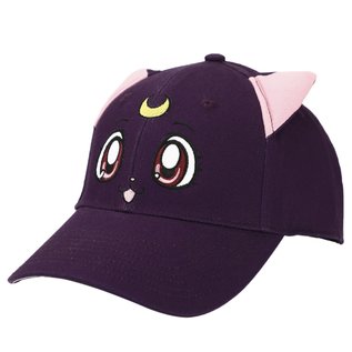 Bioworld Baseball Cap - Sailor Moon - Luna's Face with Ears 3D Violet Snapback Adjustable