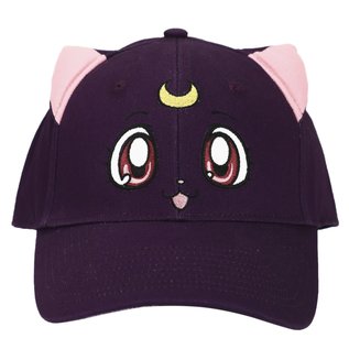 Bioworld Casquette - Sailor Moon - Visage de Luna avec Oreille 3D Violet Snapback Ajustable