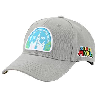 Bioworld Casquette - Nintendo Super Mario Bros. - Mushroom Kingdom 1985 Grise Ajustable