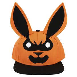 Bioworld Baseball Cap - Naruto Shippuden - Kurama's Face With Ears Orange and Black Snapback