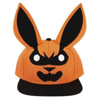 Bioworld Casquette - Naruto Shippuden - Visage de Kurama Avec Oreille Orange et Noire Snapback