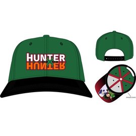 Bioworld Casquette - Hunter X Hunter - Logo Brodé Avec Gon et Killua Verte et Noire Snapback Ajustable