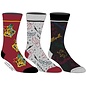 Bioworld Chaussettes - Harry Potter - Maisons de Poudlard et Hedwidge Paquet de 3 Paires Crew