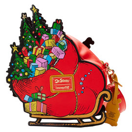 Loungefly Purse - Dr. Seuss' The Grinch - The Grinch On the Sleight With the Gifts Faux Leather