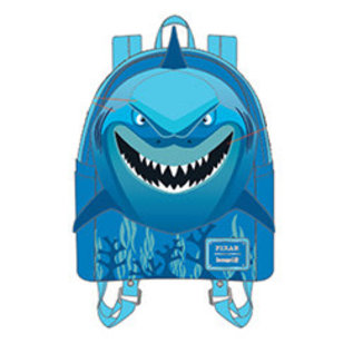 Loungefly Mini Backpack - Disney Pixar Nemo -  Bruce's Face Blue Faux Leather