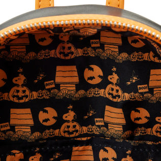 Loungefly Mini Sac à Dos - Peanuts - Snoopy sur Citrouille Avec Pleine Lune en Faux Cuir