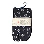 TOHOSEIKYOU Socks - Tabi - Kozakura Pattern Black and White 1 Pair 23-25cm