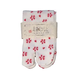 TOHOSEIKYOU Chaussettes - Tabi - Motif de Kozakura Blanches et Rouges 1 Paire 23-25cm