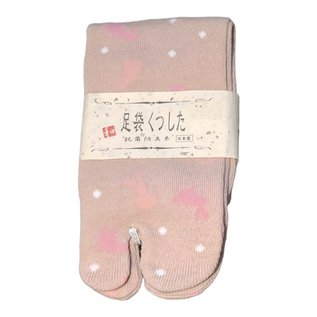 TOHOSEIKYOU Socks - Tabi - Bunny Shadow Beige and Pink 1 Pair 23-25cm