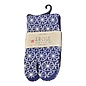 TOHOSEIKYOU Chaussettes - Tabi - Motif de Chrysanthème Bleues et Blanches 1 Paire 23-25cm
