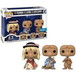 Funko Funko Pop! - E.T. The Extra Terrestrial - E.T. In Disguise / E.T. In Robe / E.T. With Flowers *Only At Walmart Exclusive* 3 Pack