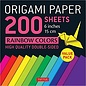 Tuttle Papier pour Origami - Tuttle - Design Arc-en-ciel 200 Carrés de 15 cm