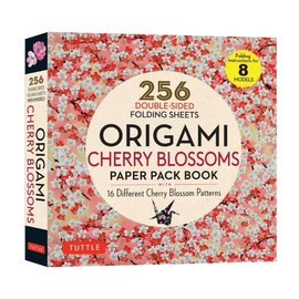 Tuttle Papier pour Origami - Tuttle - Design de Cerisier 256 Carrés Doubles