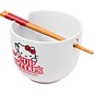 Silver Buffalo Bowl - Sanrio Hello Kitty X Nissin Cup Noodles - The Original Cup Noodle with Chopsticks 20oz