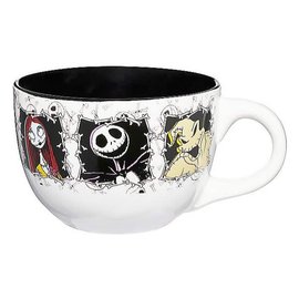 Silver Buffalo Bowl - Disney The Nightmare Before Christmas - Jack, Sally and Oogie Boogie Set with Spoon 24oz