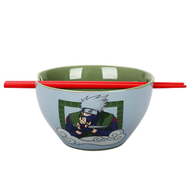 Bioworld Bol - Naruto Shippuden - Kakashi Vert pour Ramen avec Baguettes 6"