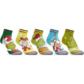 Bioworld Socks - Dr. Seuss The Grinch - Merry Grinchmas 5 Pairs Short Ankle