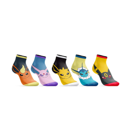 Bioworld Socks - Pokémon - Eevee Evolutions Pack of 5 Pairs Short Ankles