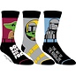 Bioworld Socks - Lego x Star Wars The Mandalorian - The Child Grogu " Don't Make Me Use The Force" and " The Way of The Mandalore" Pack of 3 Pairs Crew