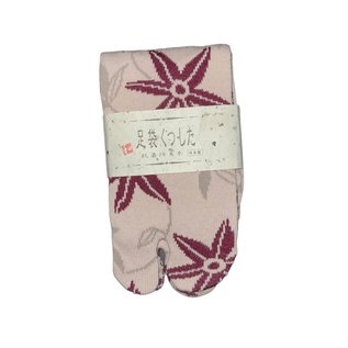 TOHOSEIKYOU Socks - Tabi - Lys Pink and Burgundy 1 Pair 23-25cm