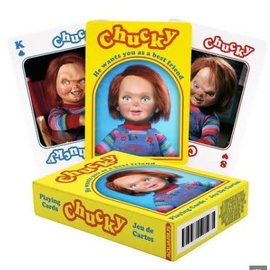 Aquarius Jeu de cartes - Chucky - Boite Jaune de Poupée Chucky