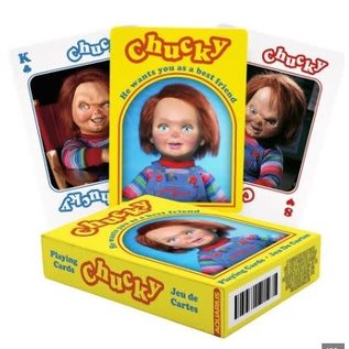 Aquarius Jeu de cartes - Chucky - Boite Jaune de Poupée Chucky