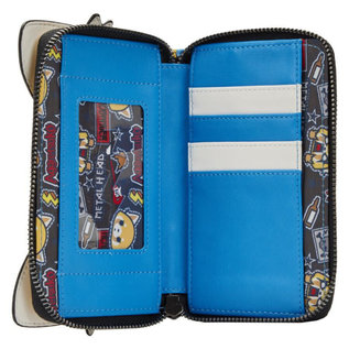Loungefly Wallet - Sanrio Aggretsuko - Sticks Tongue Out Faux Leather Yellow and Blue