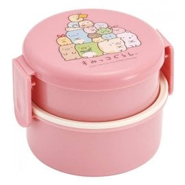 Skater Bento Box - Sanrio Sumikko Gurashi - Penguin, Polar Bear, Tonkatsu, Cat, Lizard and Minnikos Round of 2 Compartments 500ml