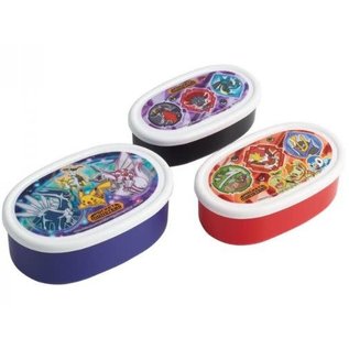 Skater Bento Box - Pokémon Pocket Monsters - Various Characters Set of 3 Boxes for Snacks